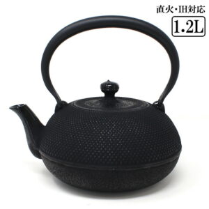Bouilloire tetsubin « arare » col ubaguchi, 1,2 L, induction · Fonderie Oiharu