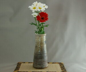 Vase yakishime « cendres bleu-noir », cuisson au bois · Arakawa Akira