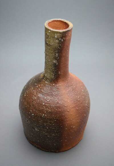 Grand vase de Shigaraki, œuvre n° 5, 25 cm, coffret bois · Imai Shihō (vue 3)