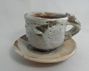 Tasse à café yakishime-shino, coffret · Arakawa Akira