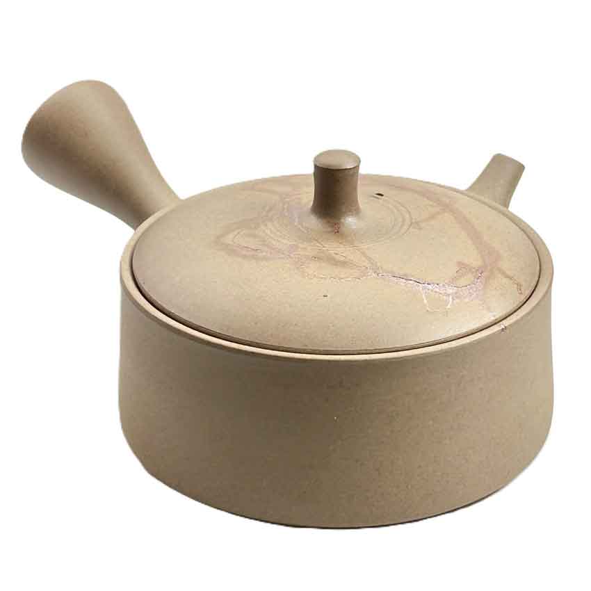 Théière kyusu plate yakishime « algues », 180 cc · Gyokkō II