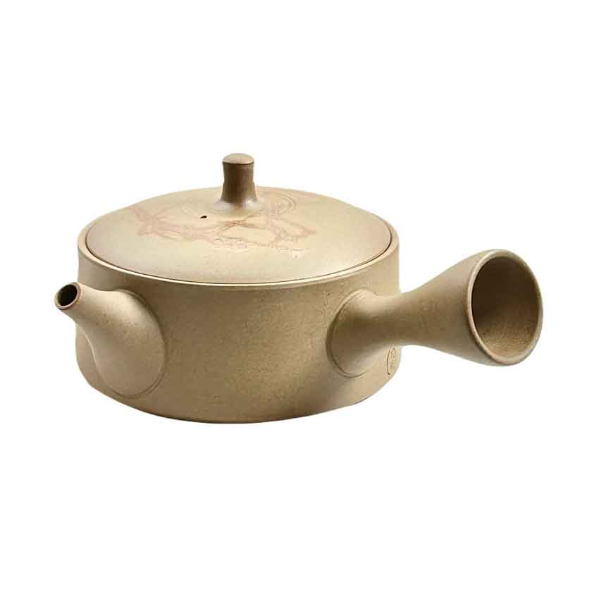 Théière kyusu plate yakishime « algues », 180 cc · Gyokkō II (vue 2)