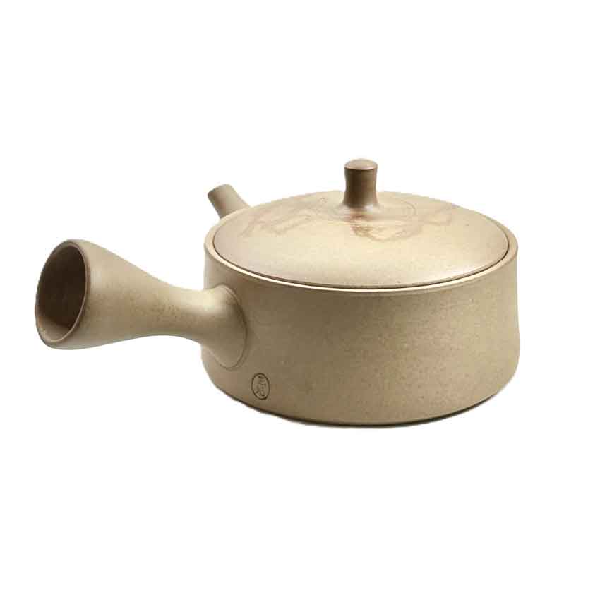 Théière kyusu plate yakishime « algues », 180 cc · Gyokkō II (vue 3)
