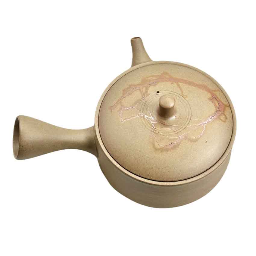 Théière kyusu plate yakishime « algues », 180 cc · Gyokkō II (vue 4)