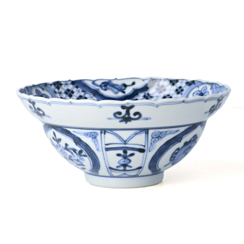 Petit bol 12 cm bleu et blanc « hōshō fuyō-de » · Yamamoto Chōza (vue 3)