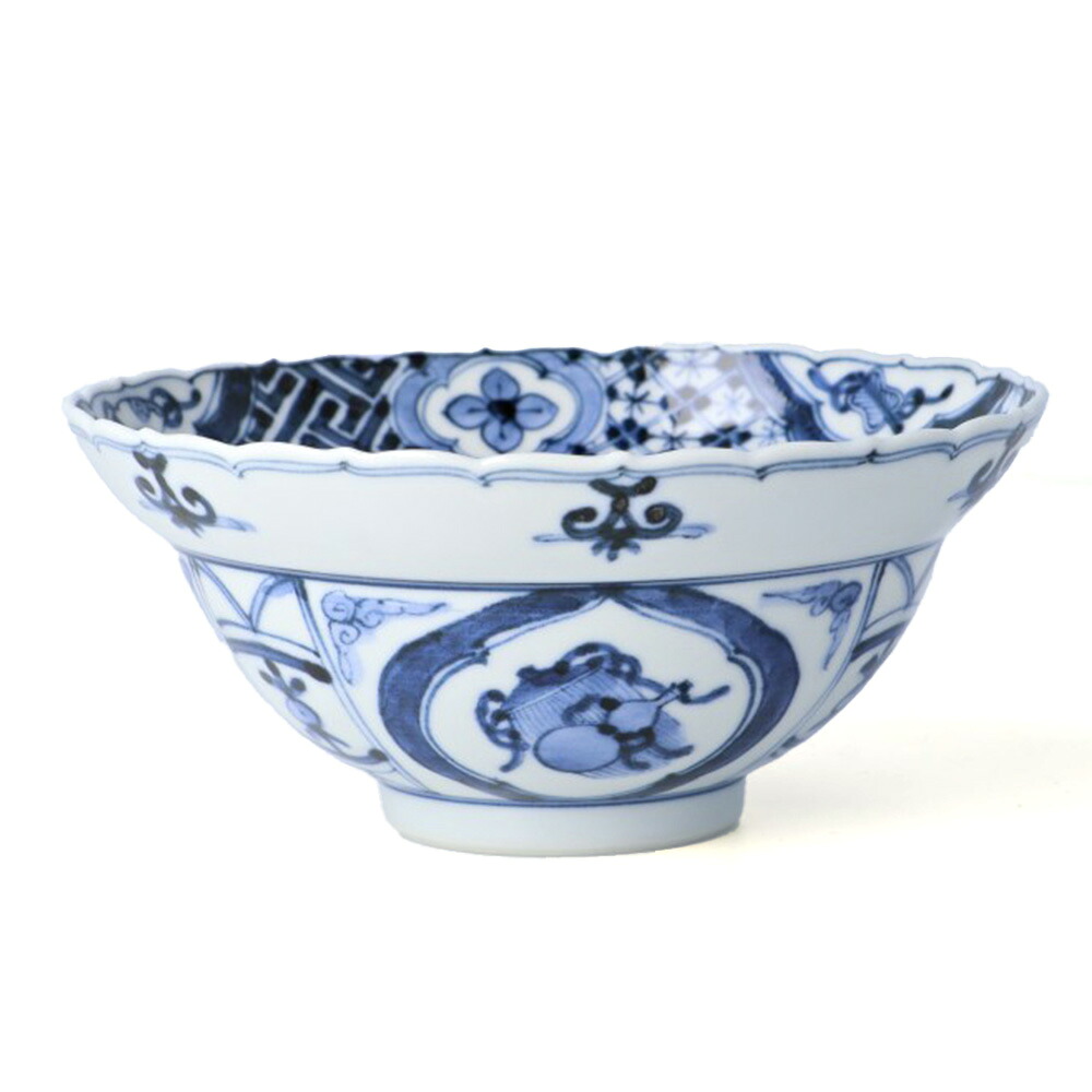 Petit bol 12 cm bleu et blanc « hōshō fuyō-de » · Yamamoto Chōza (vue 4)